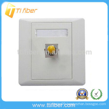 Single Port ST Fiber Optic Faceplate/Wall Plate